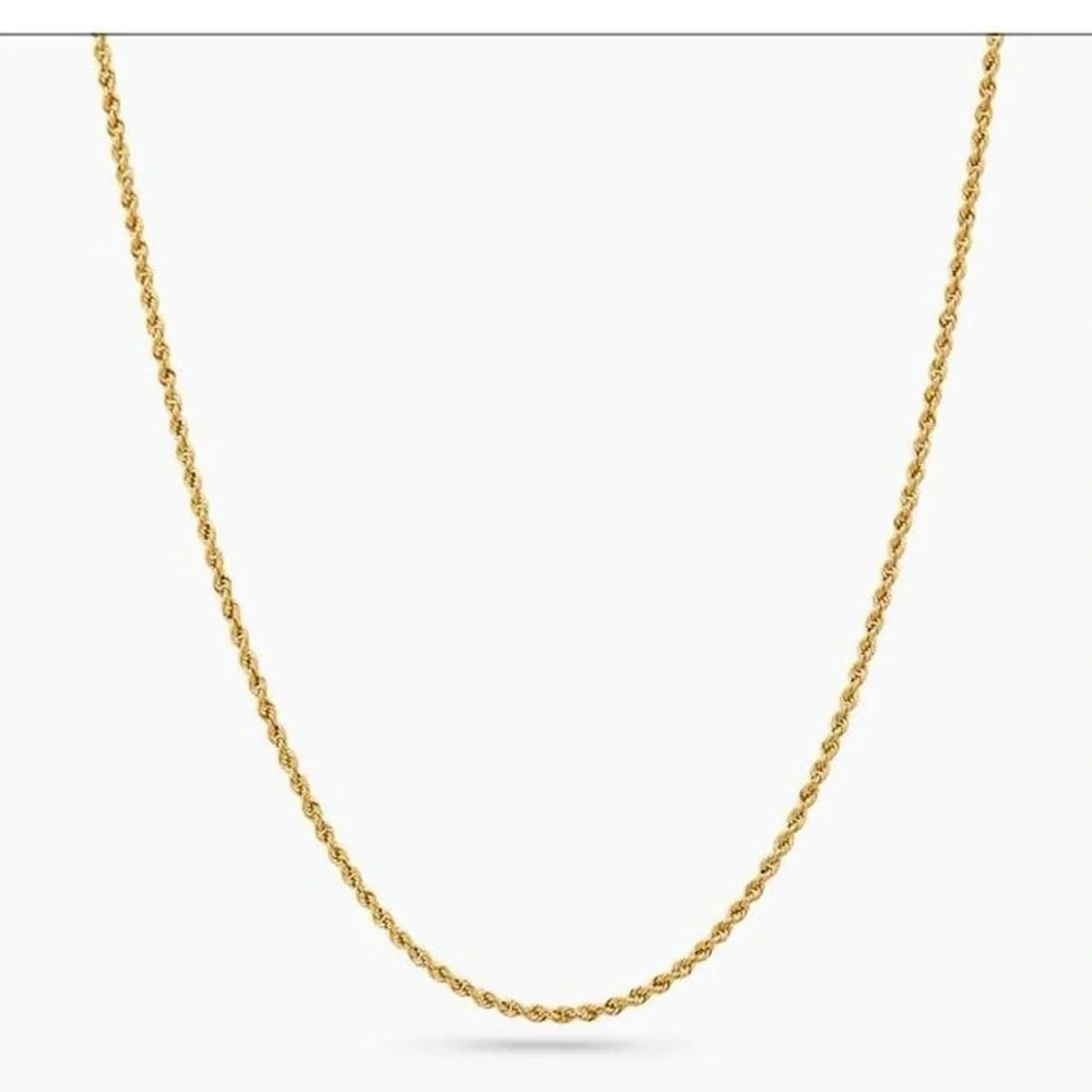 Mejuri 14k Gold Rope Twisted Chain Necklace
